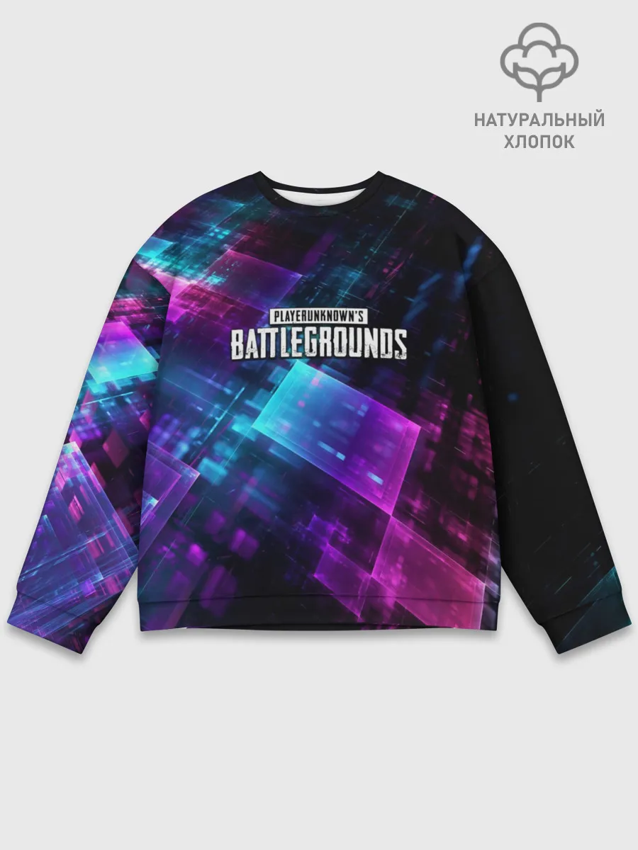 Мужской свитшот базовый / Pubg neon style 2019