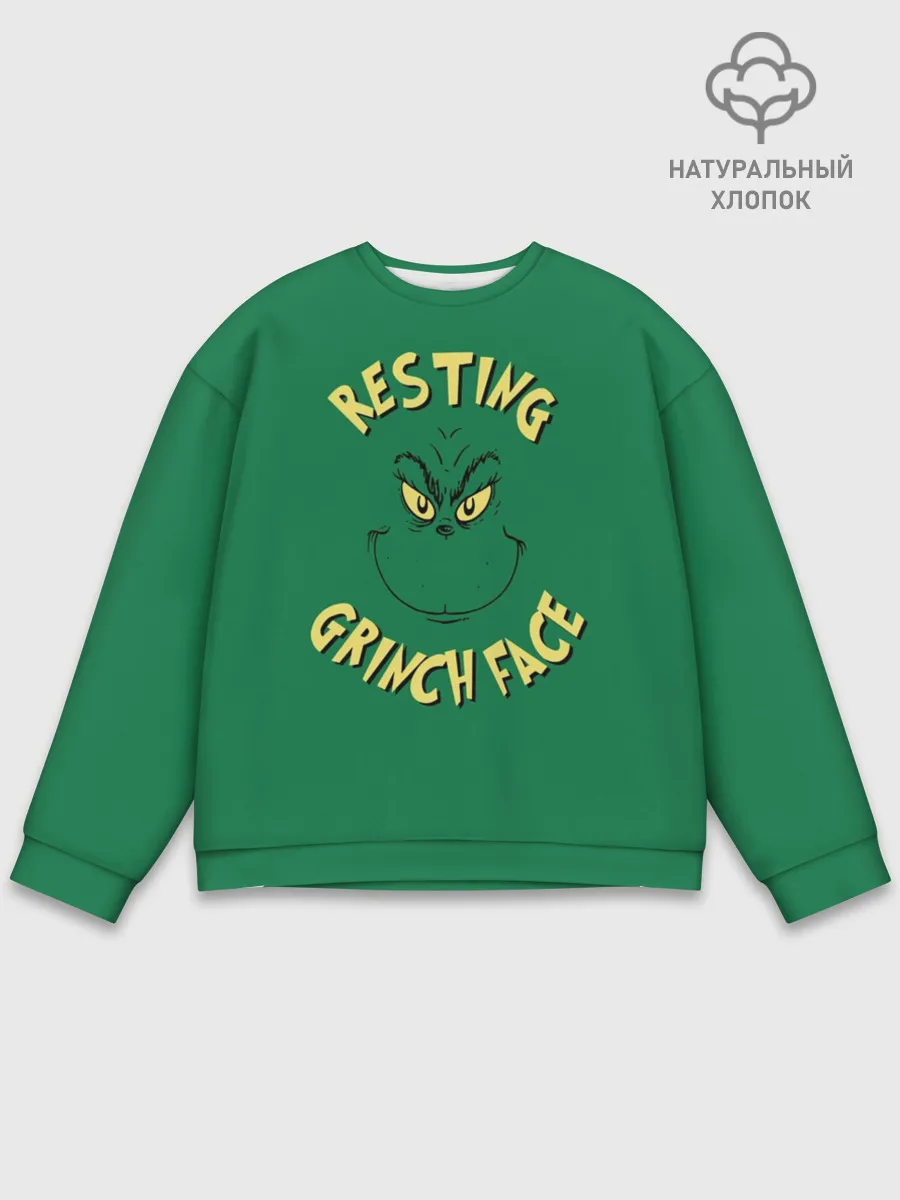 Мужской свитшот базовый / Resting Grinch Face