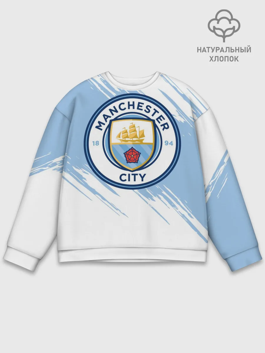 Мужской свитшот базовый / Манчестер Сити