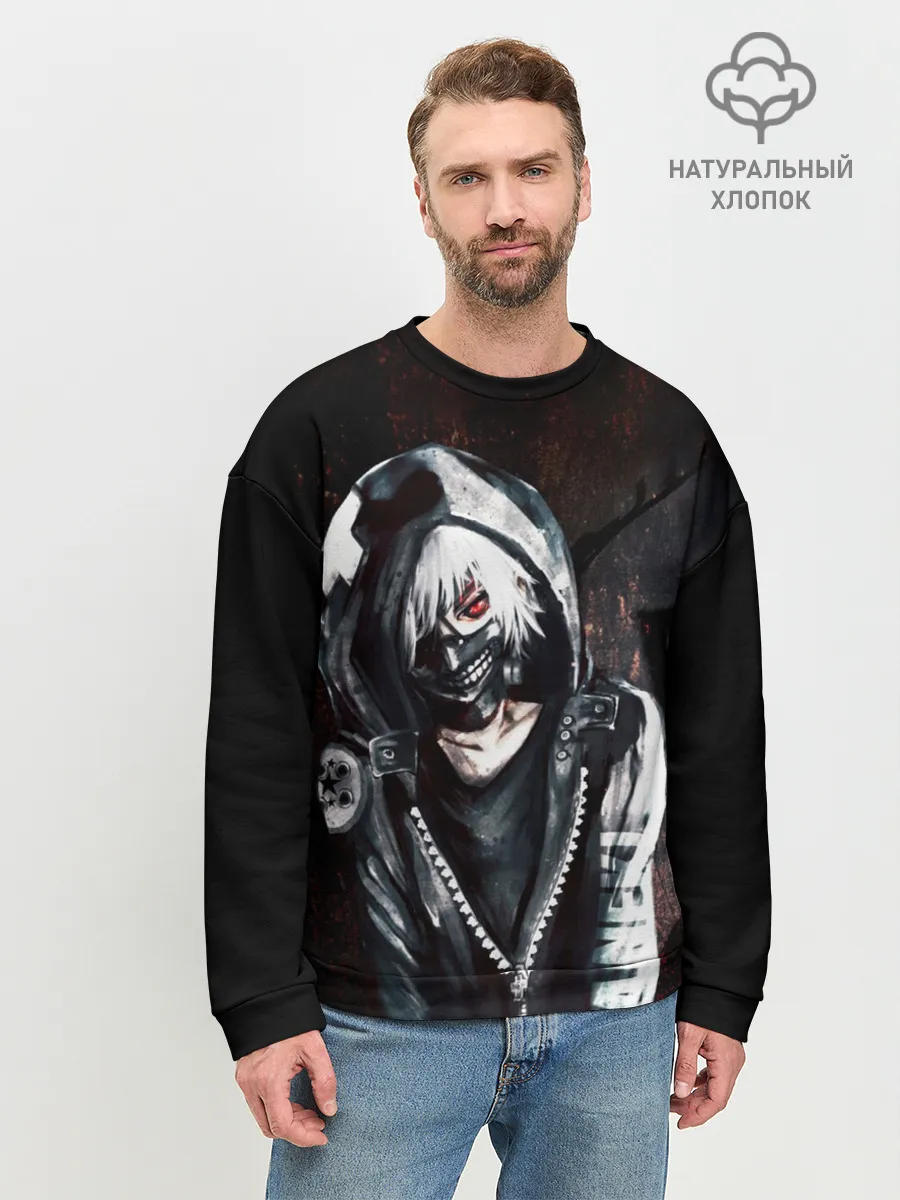 Мужской свитшот базовый / Ken Kaneki в капюшоне