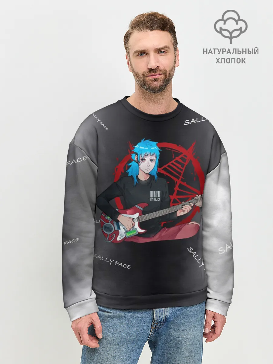 Мужской свитшот базовый / Sally Face with a Guitar