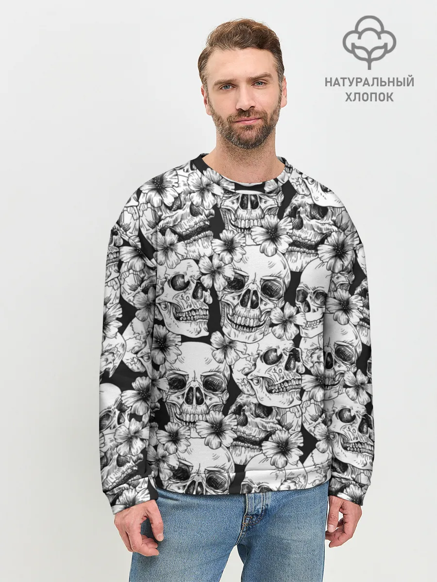 Мужской свитшот базовый / Черепа