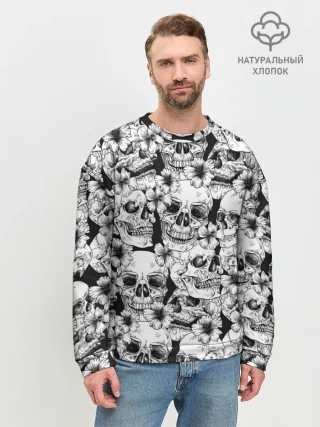 Мужской свитшот базовый / Черепа