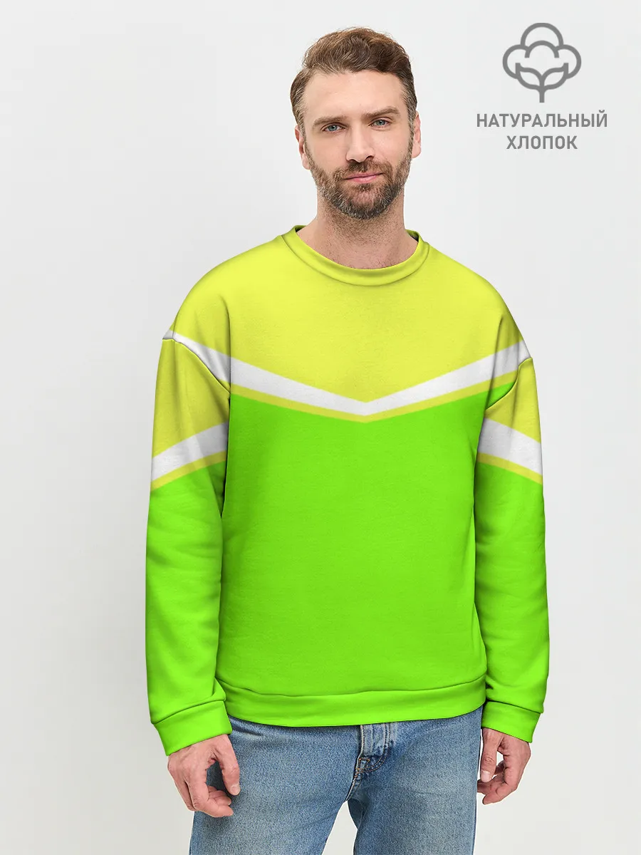 Мужской свитшот базовый / Угол зеленый