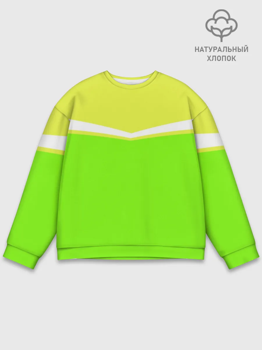 Мужской свитшот базовый / Угол зеленый