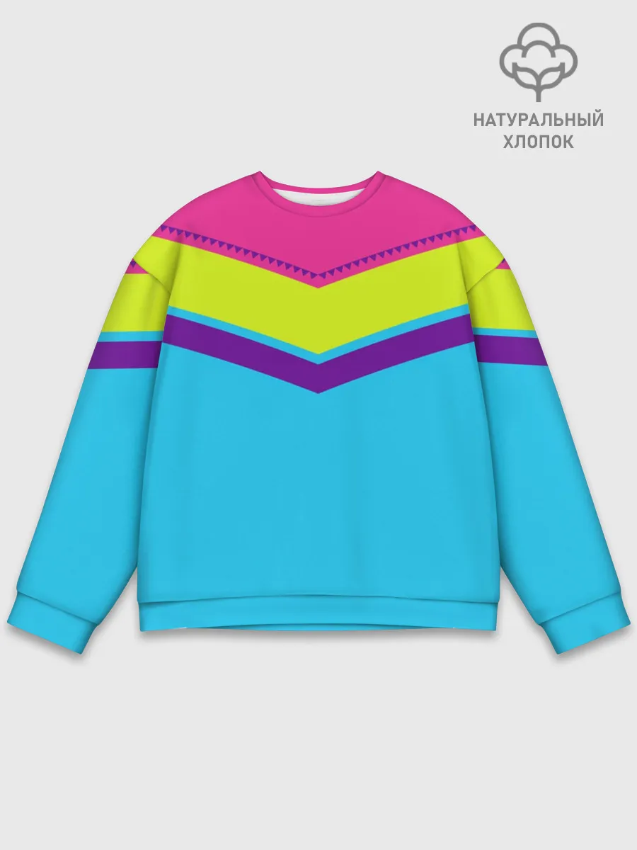 Мужской свитшот базовый / Цветные треугольники_голубой
