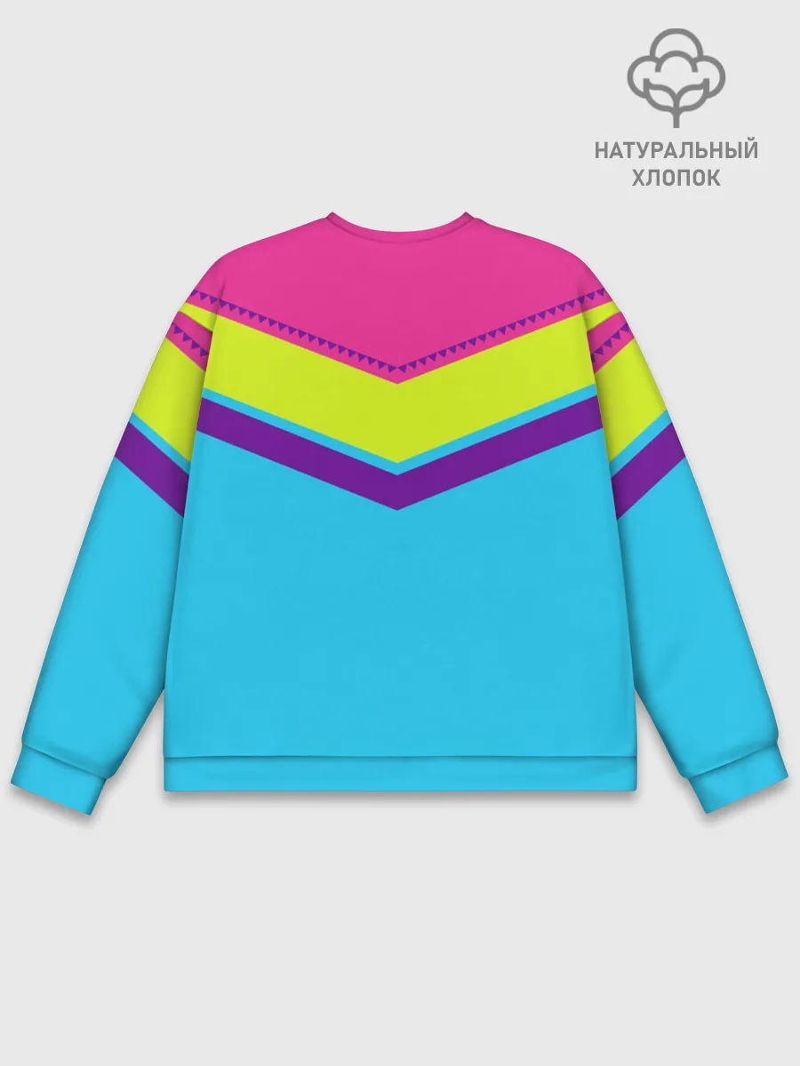 Мужской свитшот базовый / Цветные треугольники_голубой