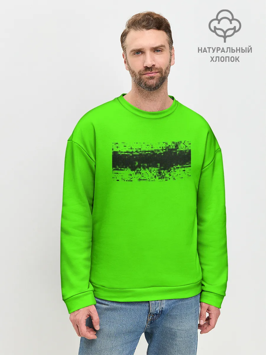 Мужской свитшот базовый / Гранж зеленый