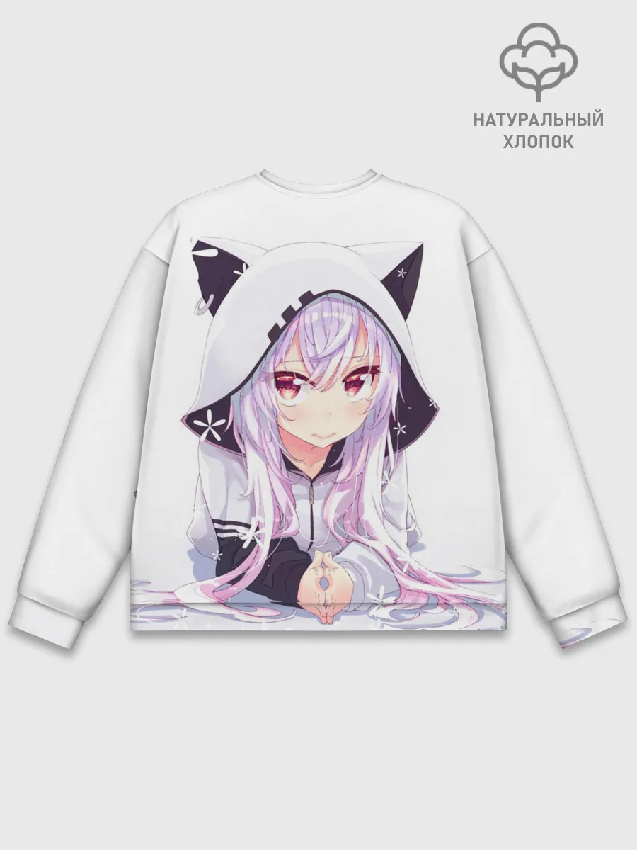 Мужской свитшот базовый / Няшная тян