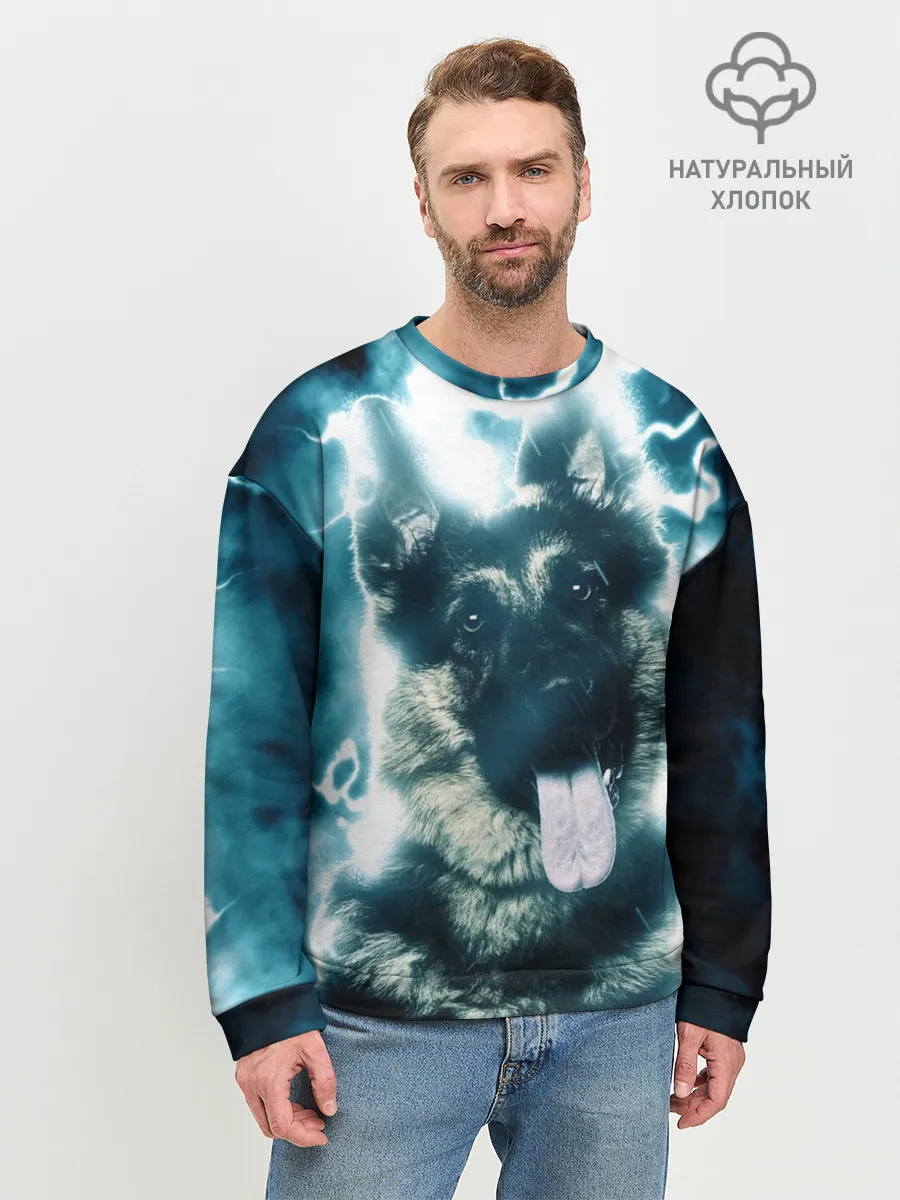 Мужской свитшот базовый / Немецкая овчарка