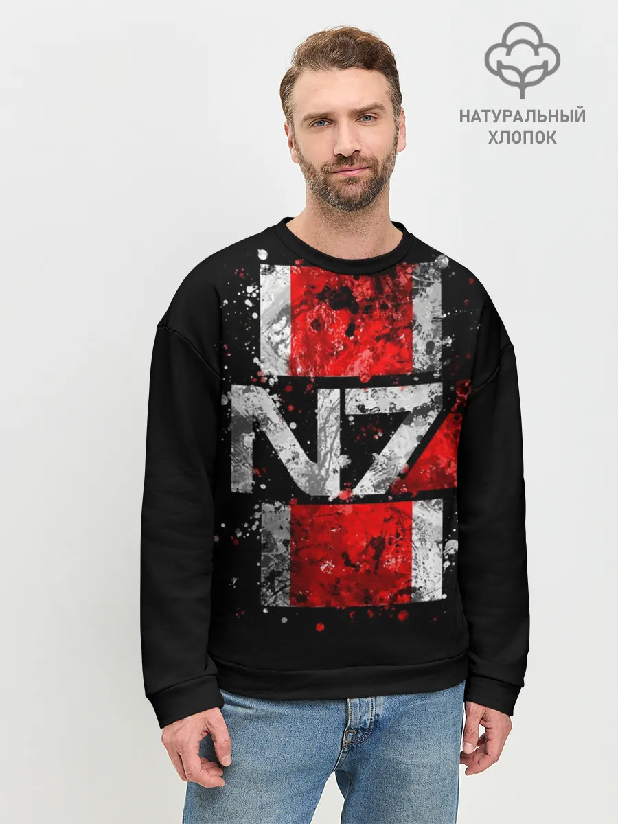 Мужской свитшот базовый / Mass Effect N7
