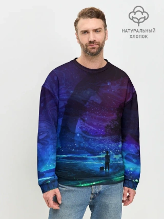Мужской свитшот базовый / Парень и космос