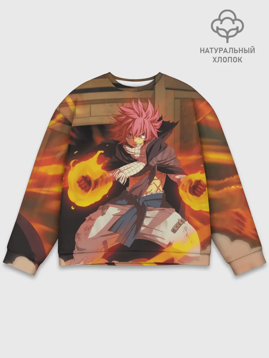 Мужской свитшот базовый / Нацу огненный боец