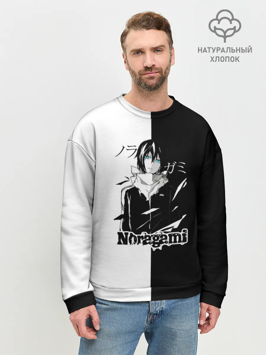 Мужской свитшот базовый / БЕЗДОМНЫЙ БОГ. Черное и Белое