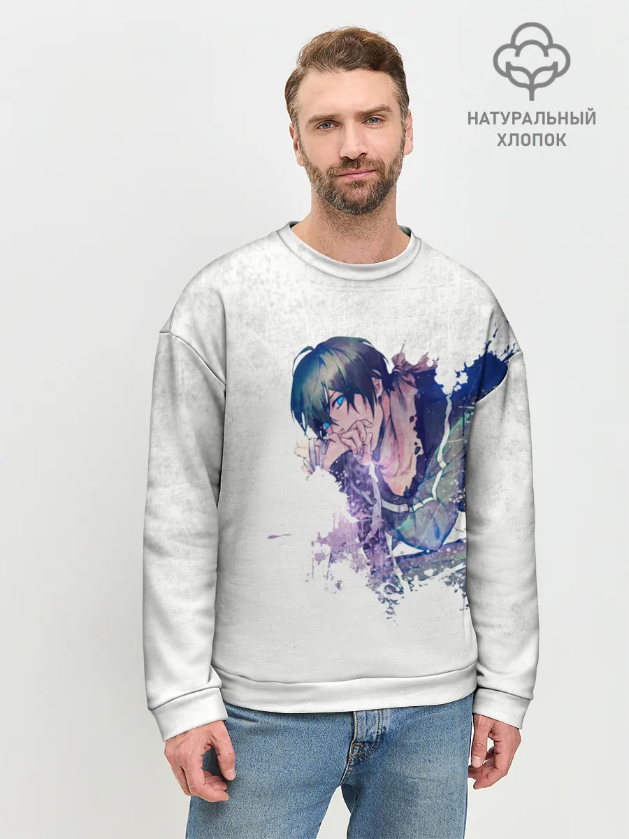 Мужской свитшот базовый / Романтичный Ято. БЕЗДОМНЫЙ БОГ