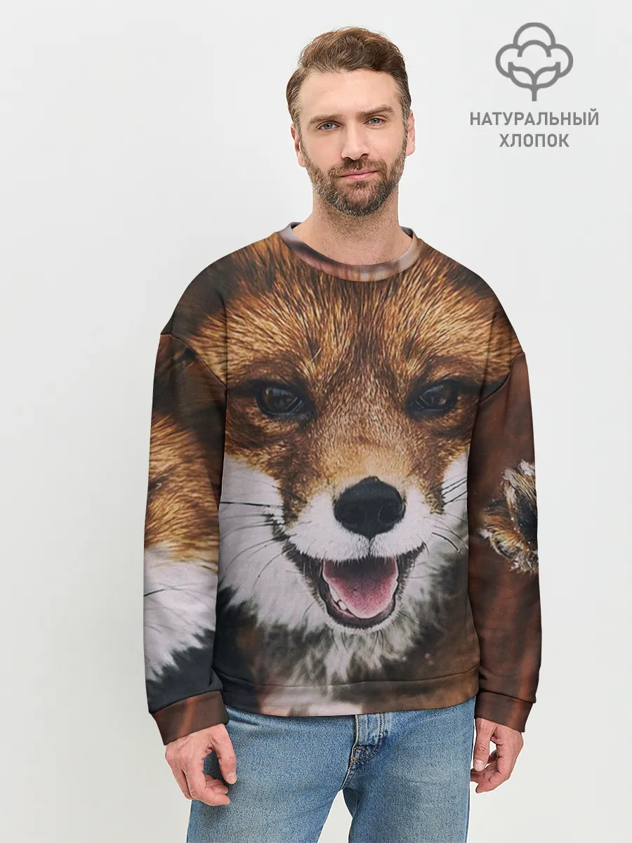 Мужской свитшот базовый / Лисичка