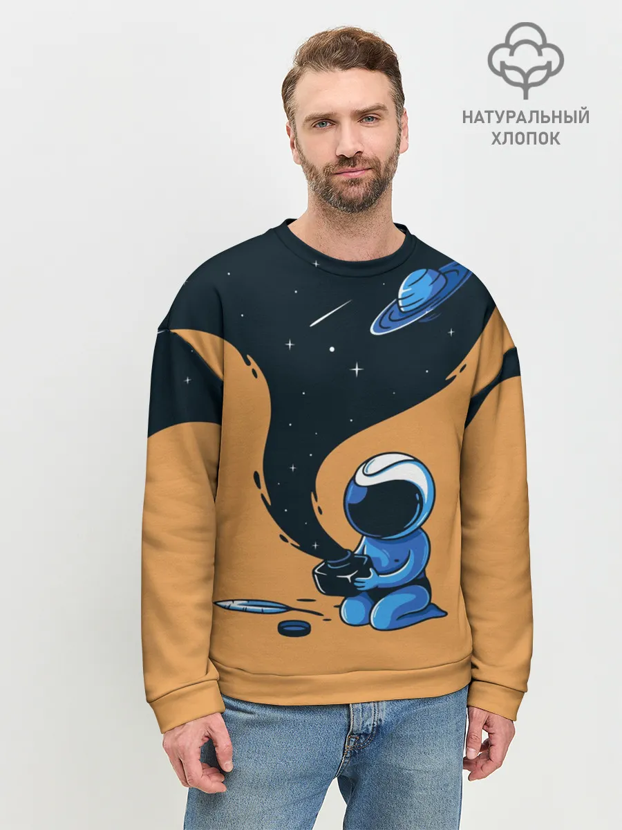 Мужской свитшот базовый / Космонавт и чернила
