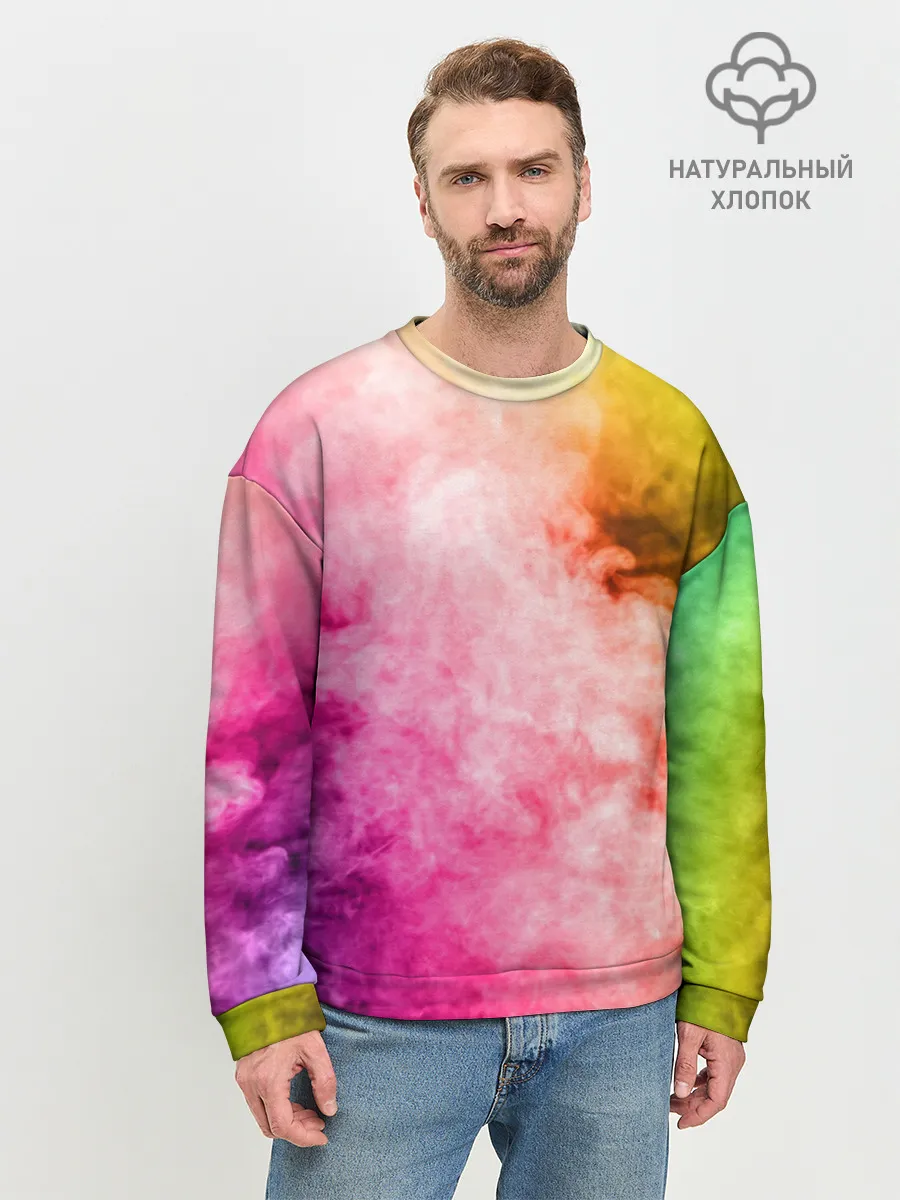 Мужской свитшот базовый / Радужный дым