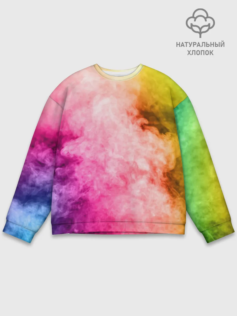 Мужской свитшот базовый / Радужный дым