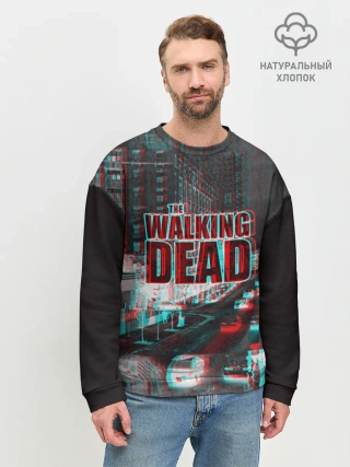 Мужской свитшот базовый / the walking dead glitch