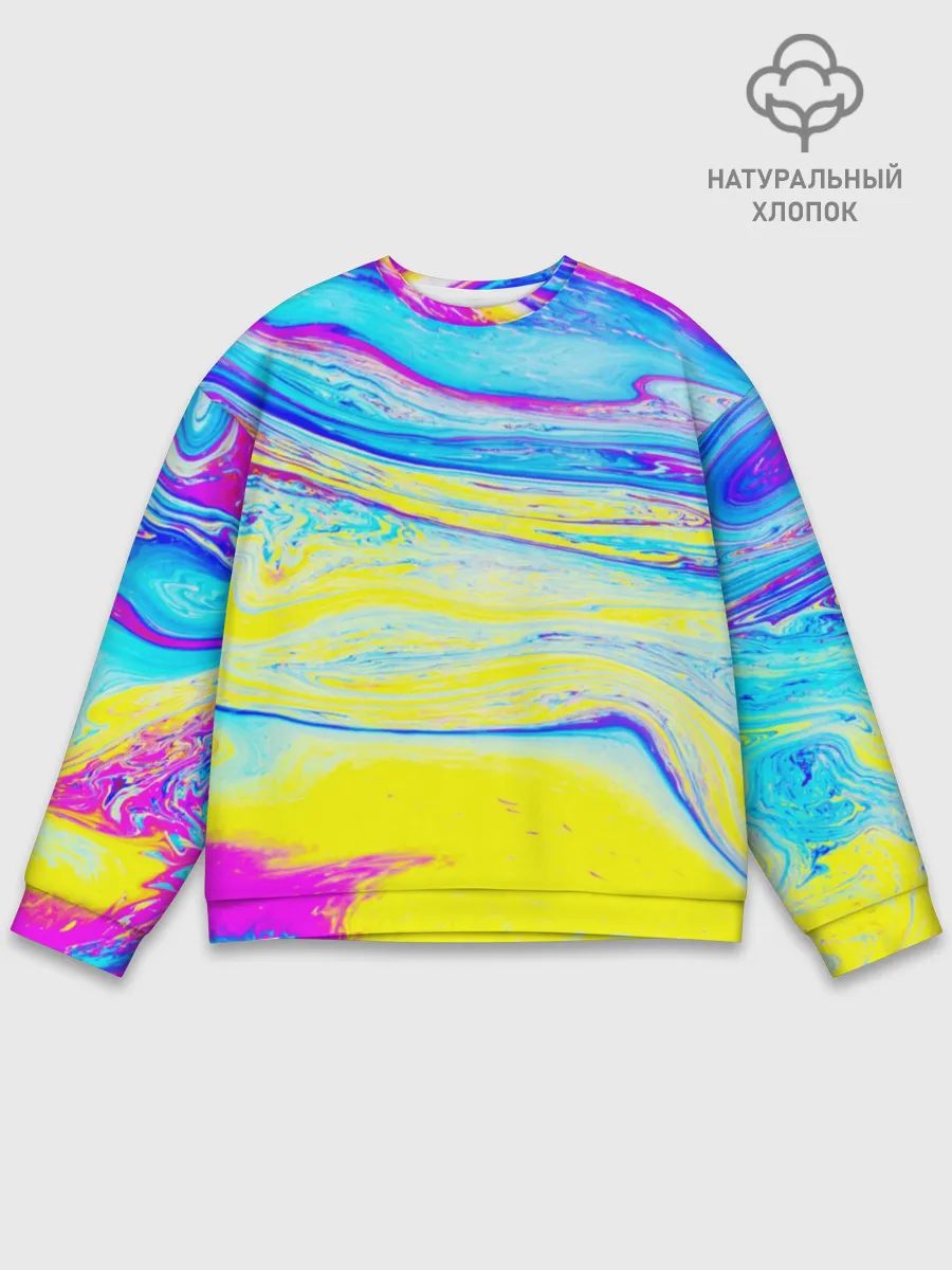 Мужской свитшот базовый / Разводы красок