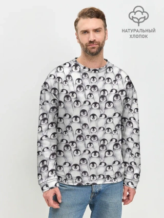 Мужской свитшот базовый / Пингвинчики
