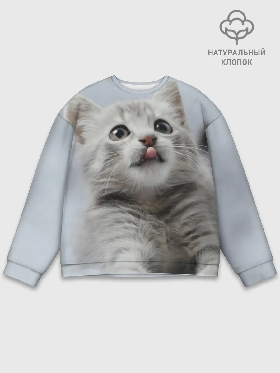 Мужской свитшот базовый / Котенок