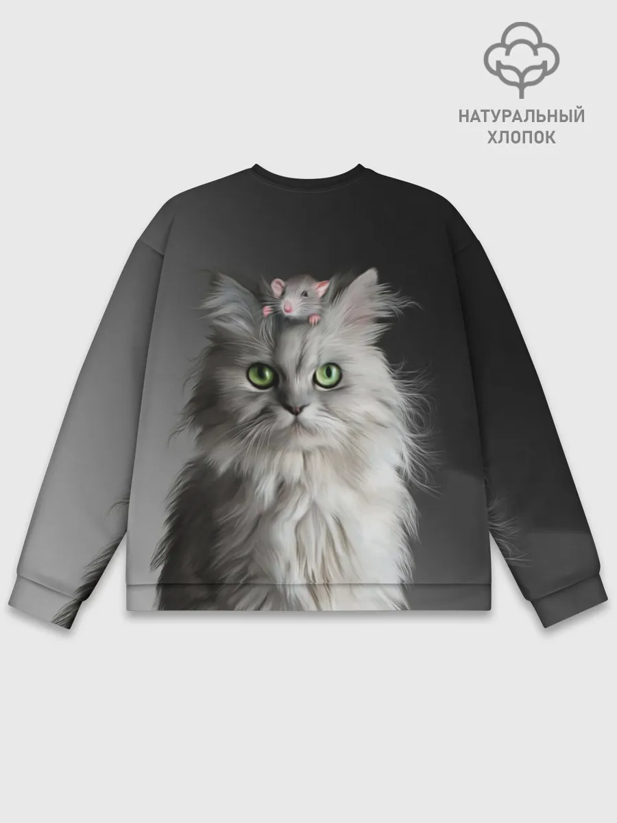 Мужской свитшот базовый / Кот и мышка