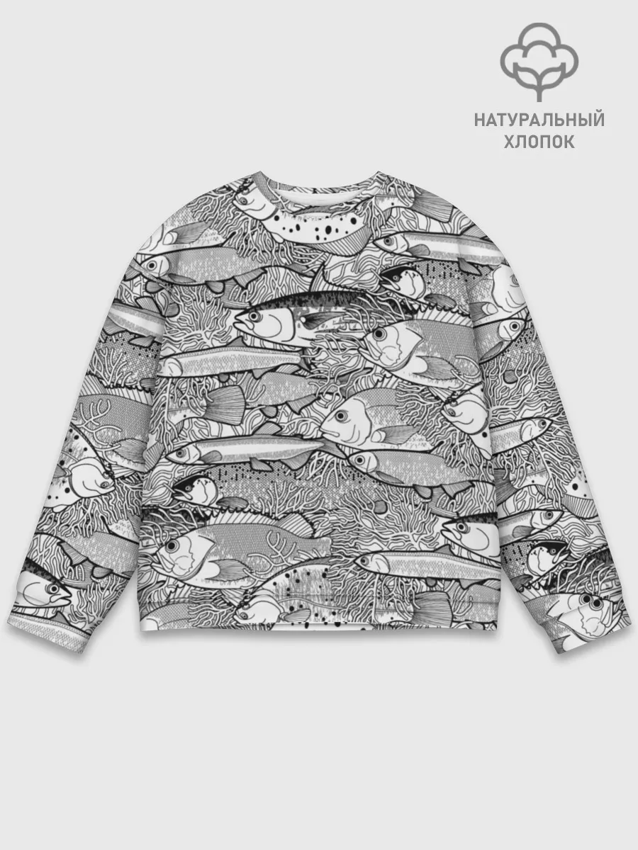 Мужской свитшот базовый / Рыбы