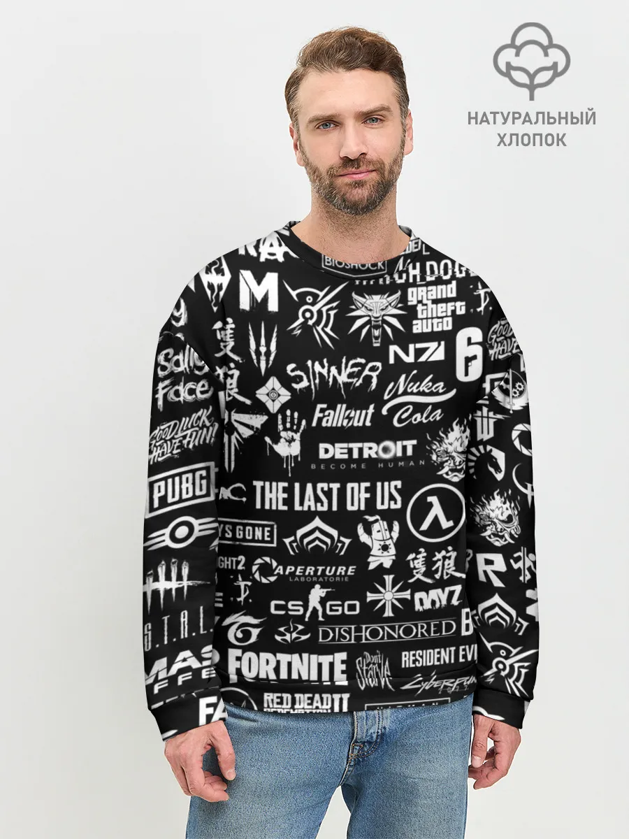 Мужской свитшот базовый / ЛОГОТИПЫ ИГР