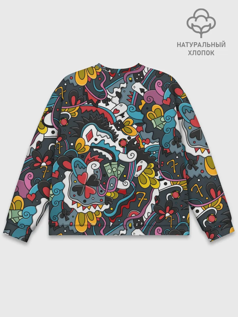 Мужской свитшот базовый / Покерный коллаж