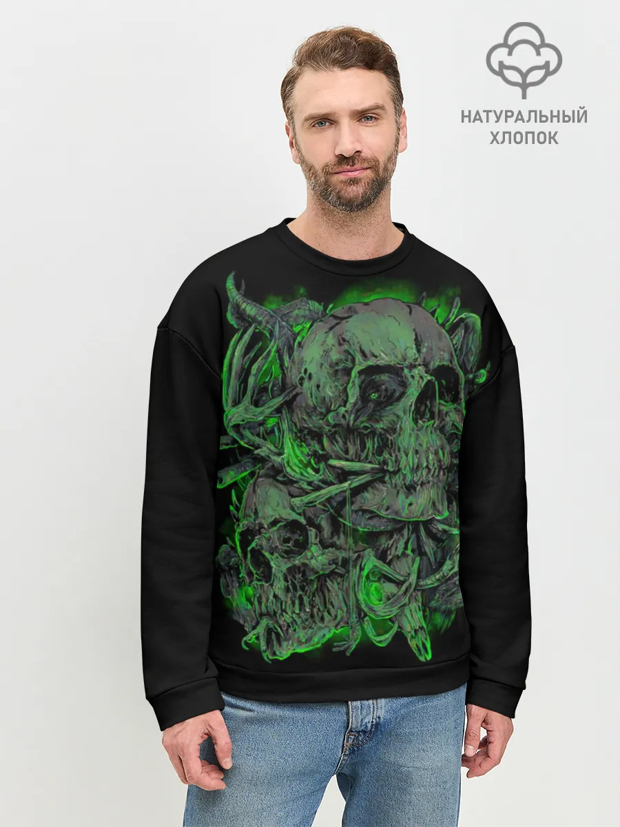 Мужской свитшот базовый / Черепа