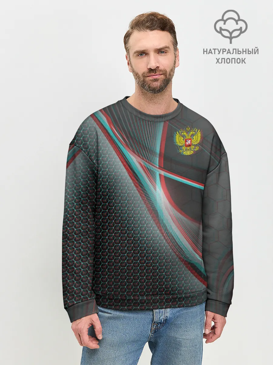Мужской свитшот базовый / RUSSIA.