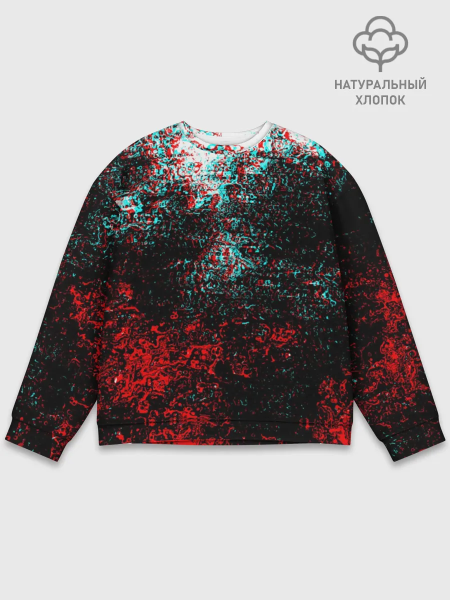 Мужской свитшот базовый / БРЫЗГИ КРАСОК GLITCH