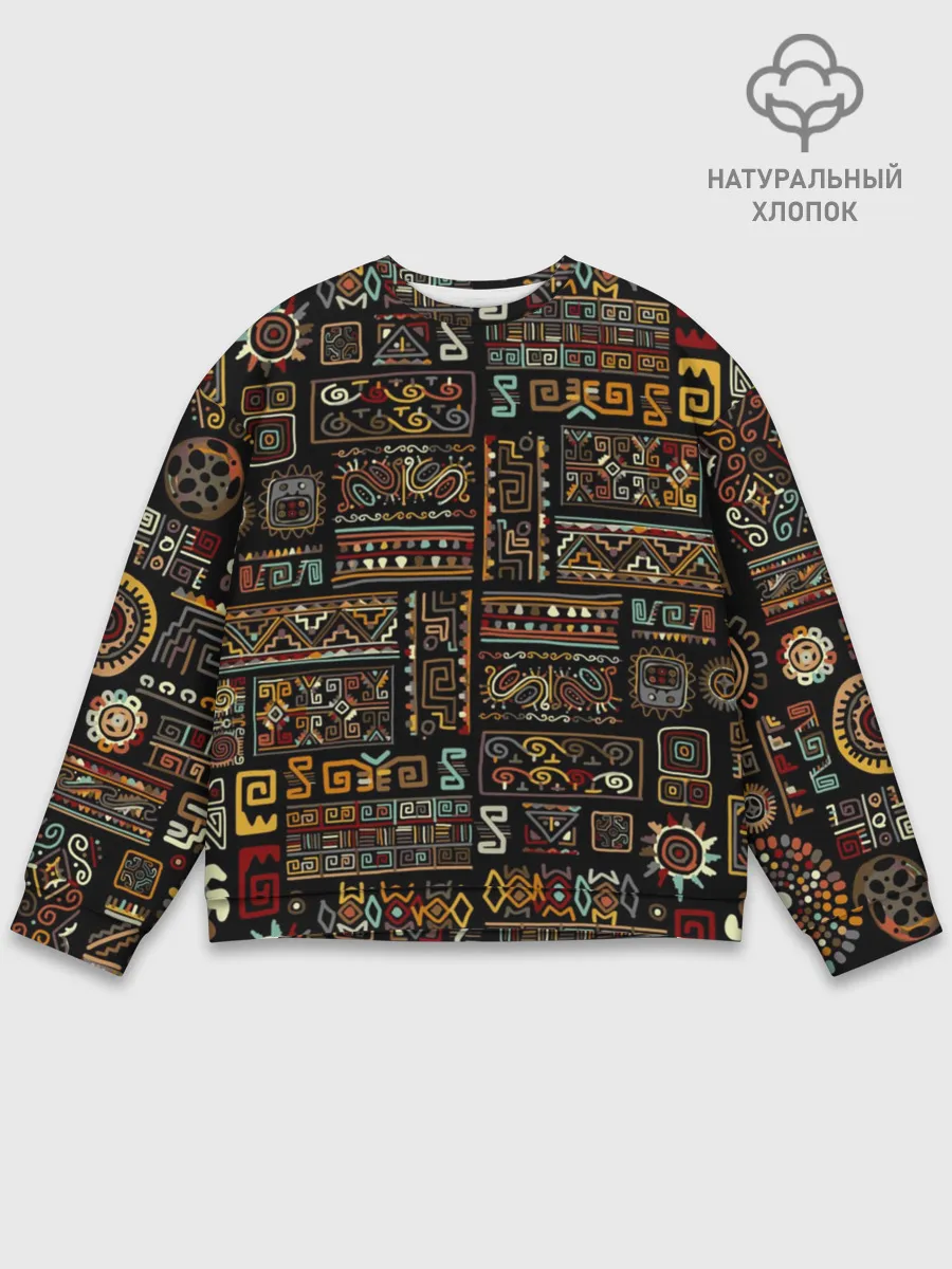 Мужской свитшот базовый / Этнический орнамент