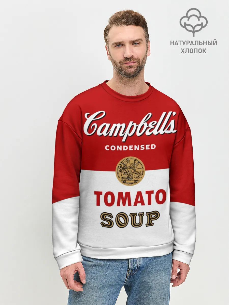 Мужской свитшот базовый / Банка с супом Кэмпбелл