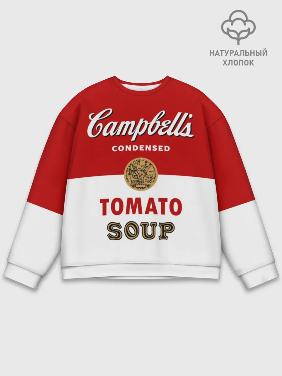Мужской свитшот базовый / Банка с супом Кэмпбелл