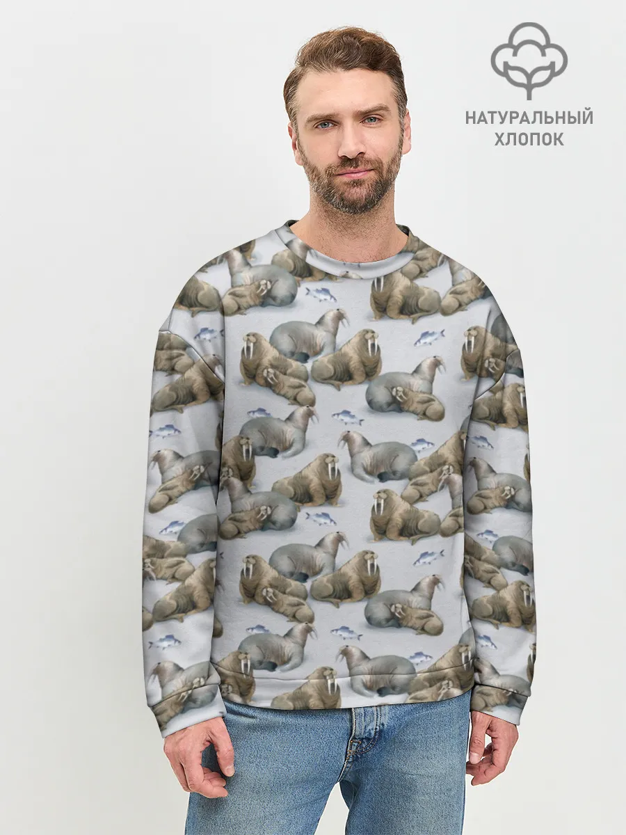 Мужской свитшот базовый / Моржи