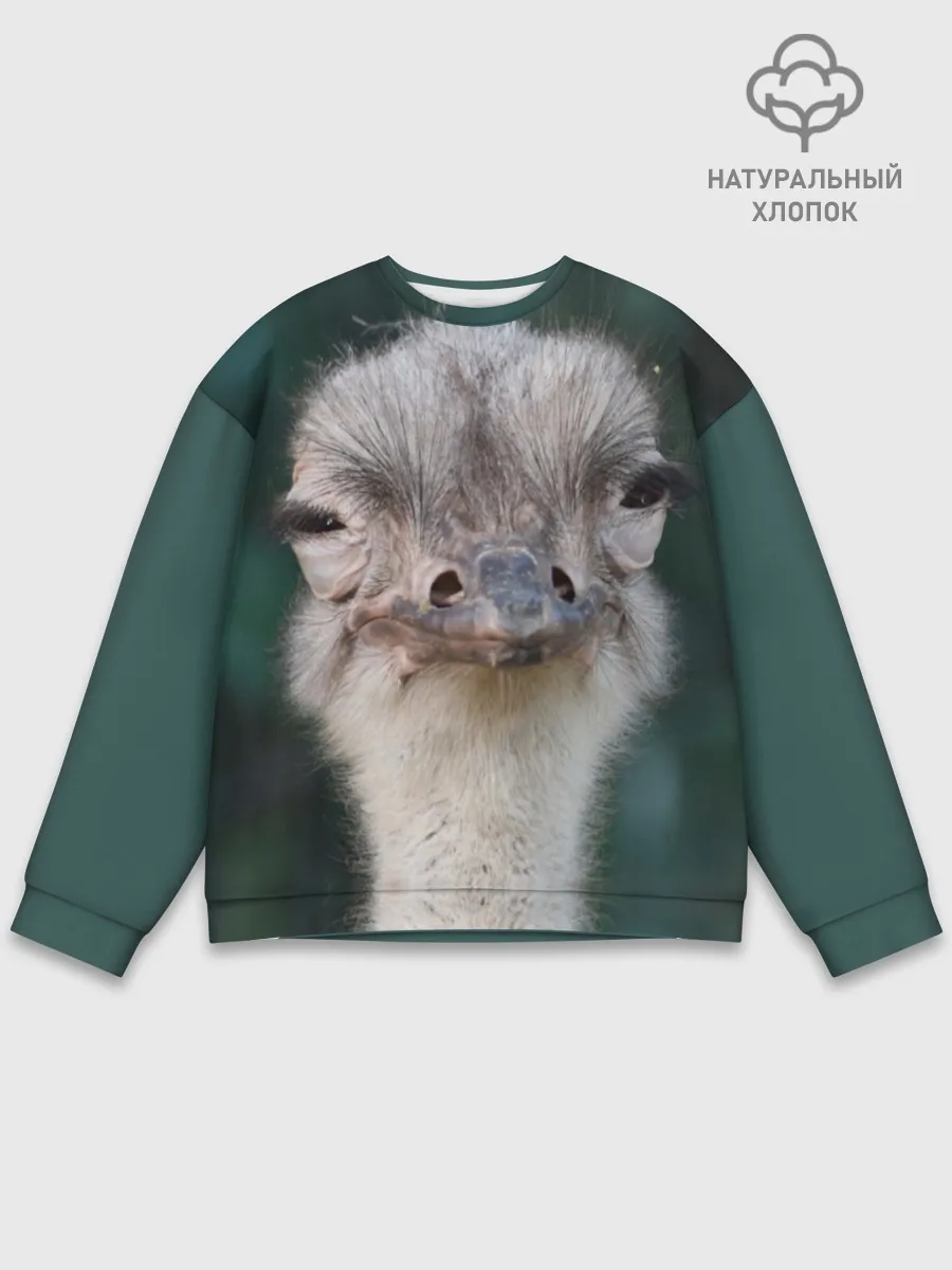 Мужской свитшот базовый / Подозрительный страус