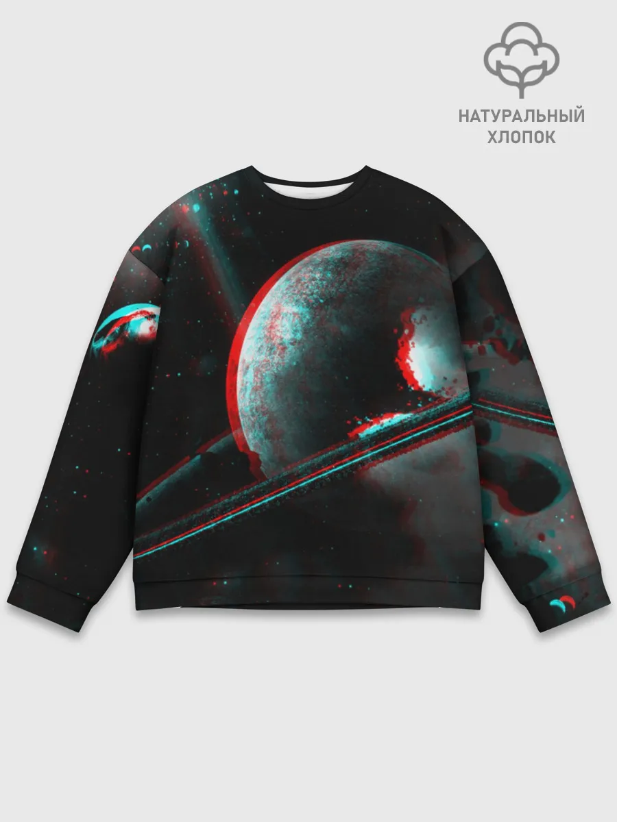 Мужской свитшот базовый / Cosmos Glitch