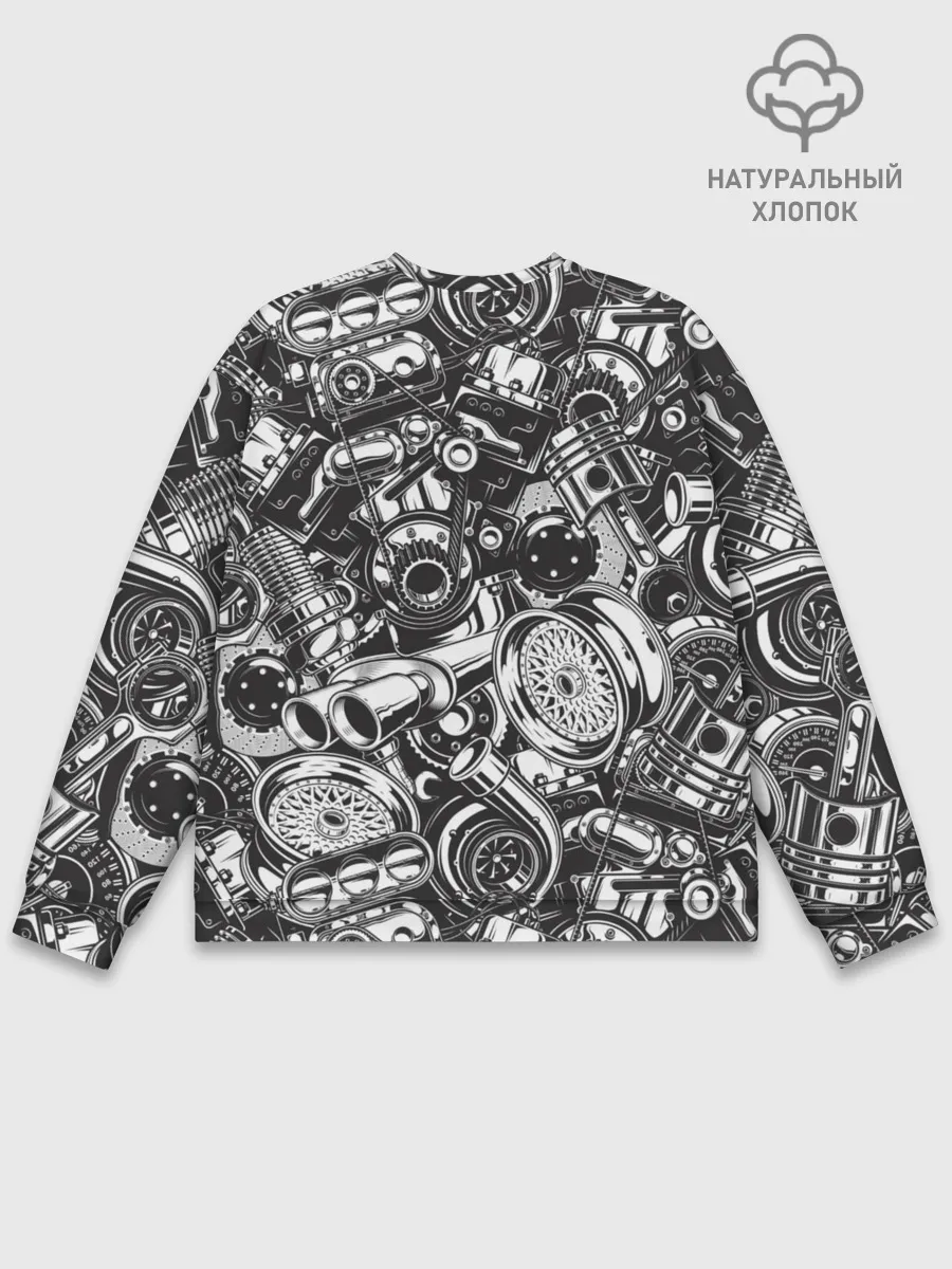 Мужской свитшот базовый / Автомобильные детали