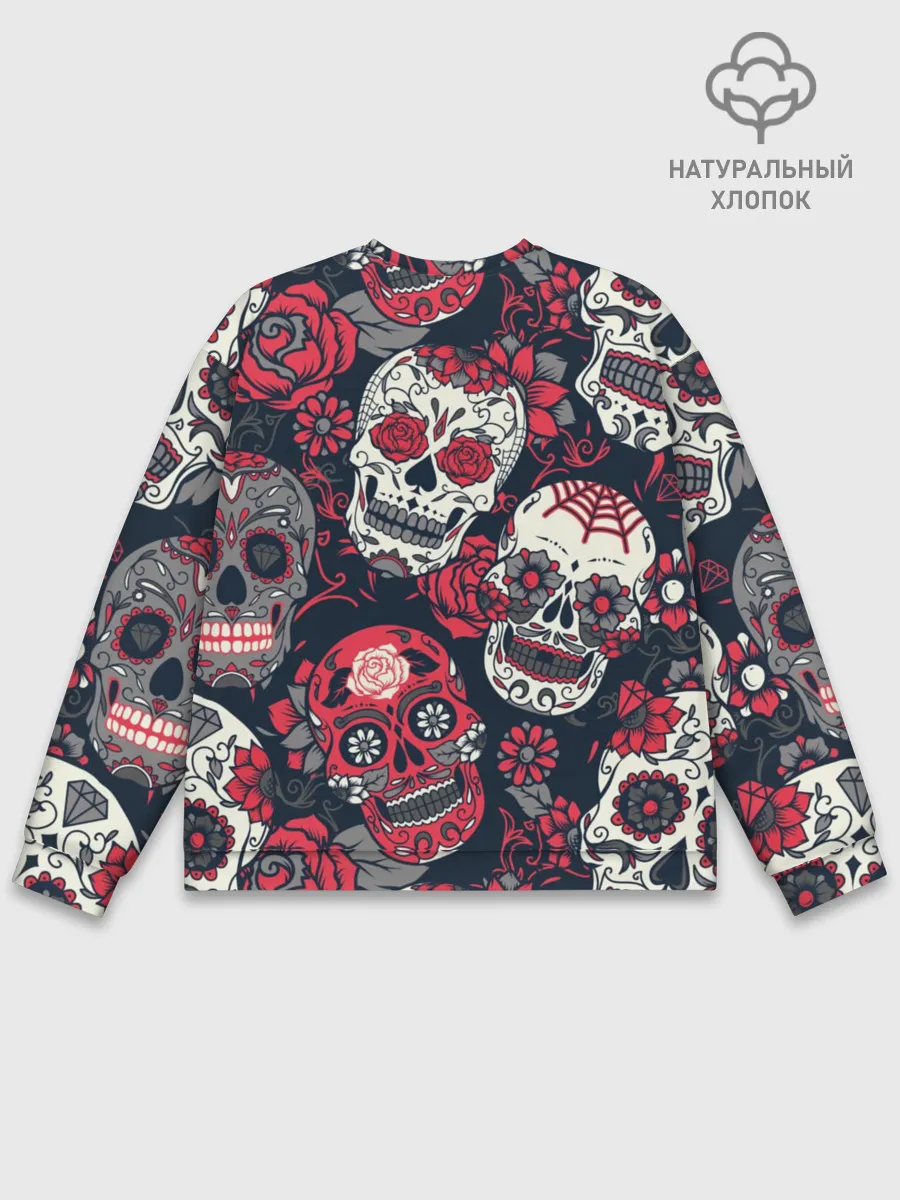 Мужской свитшот базовый / Мексиканские черепа