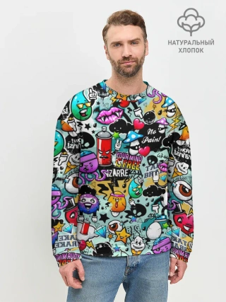 Мужской свитшот базовый / Стикерпак
