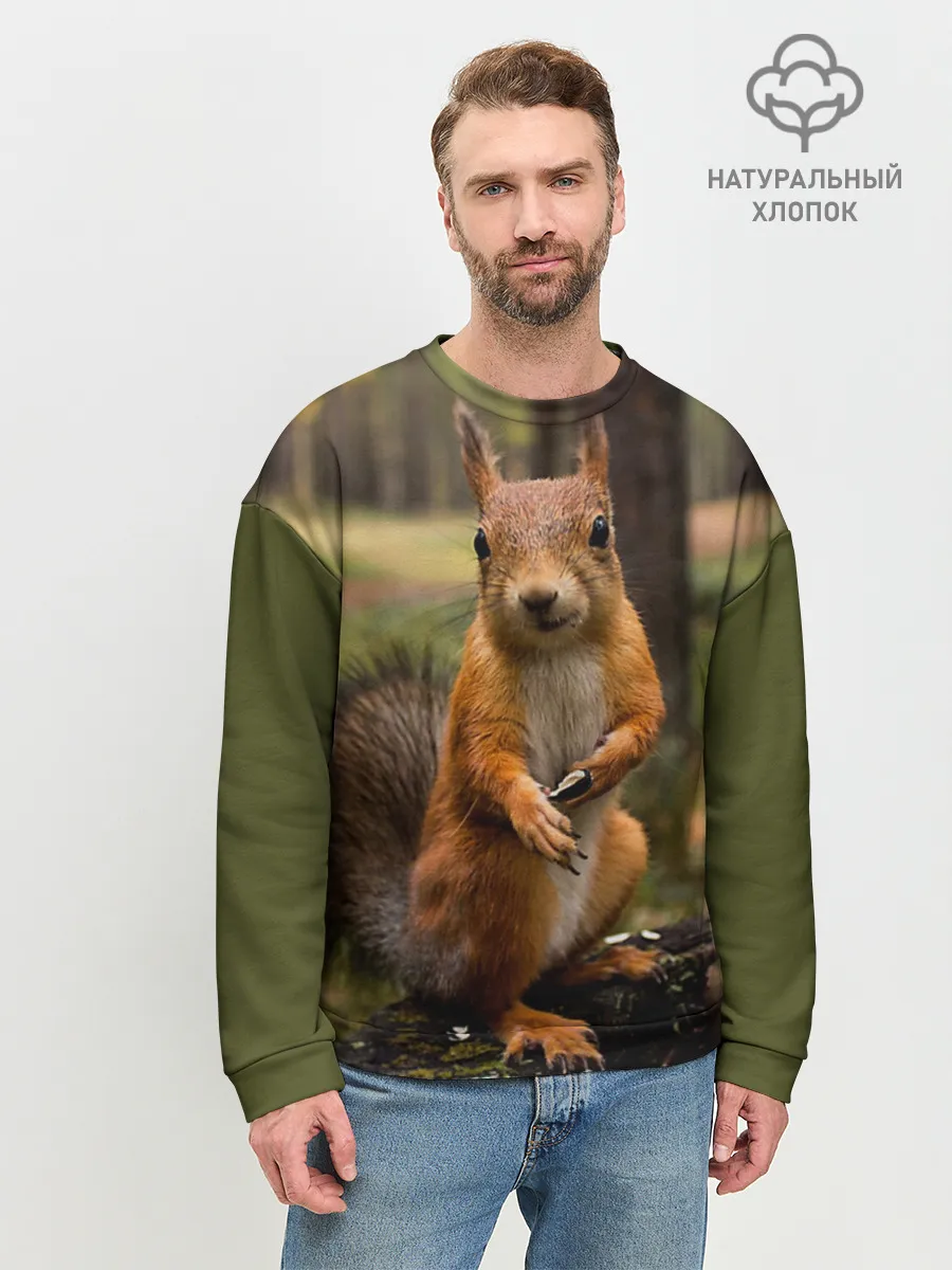 Мужской свитшот базовый / Белочка