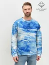 Мужской свитшот базовый / Вода акварель