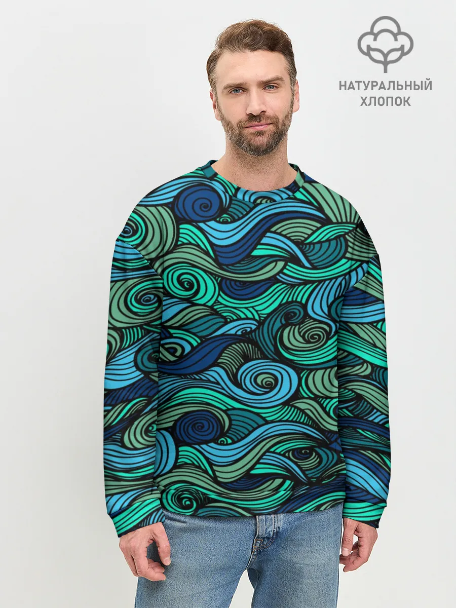 Мужской свитшот базовый / Морская пучина