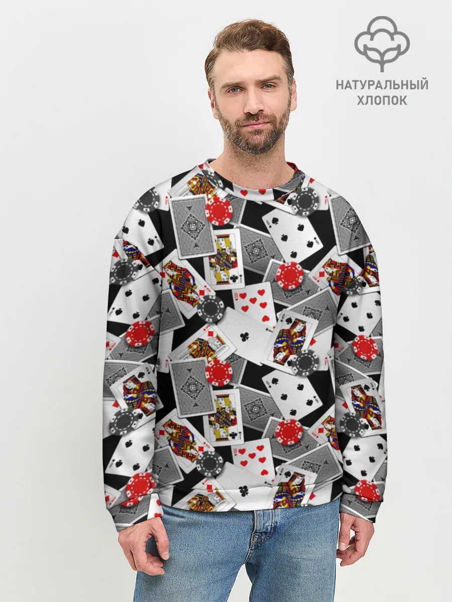 Мужской свитшот базовый / Игральные карты