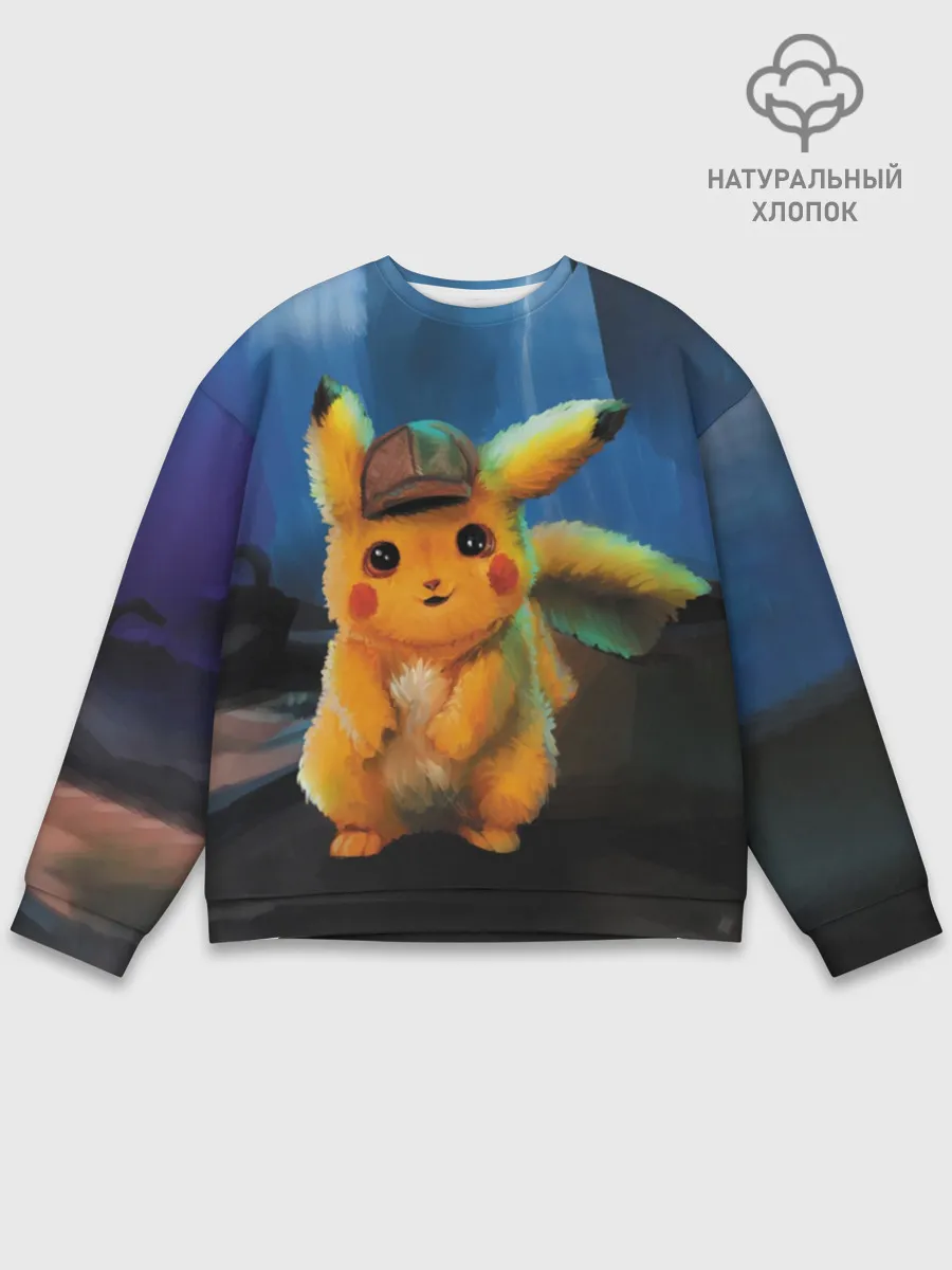 Мужской свитшот базовый / Detective Pikachu