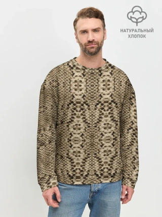 Мужской свитшот базовый / Кожа питона
