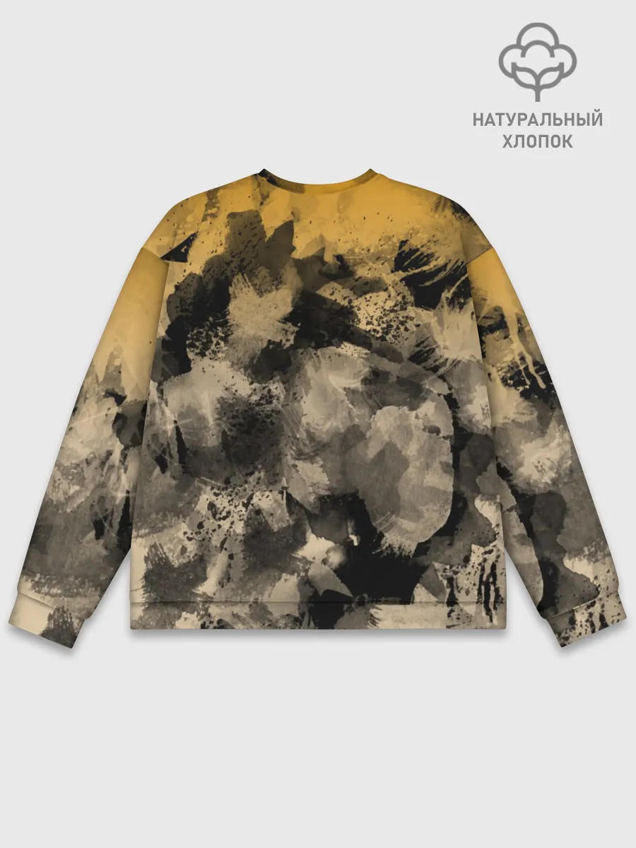 Мужской свитшот базовый / Billie Eilish Акварель